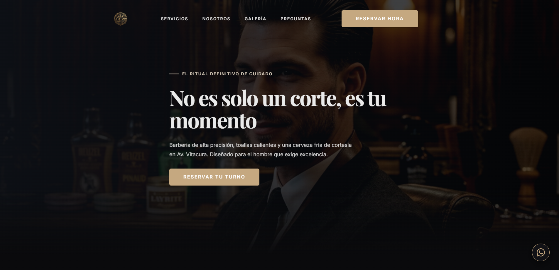 Pantalla de Escritorio de Demo Web Barbería con Panel de administración