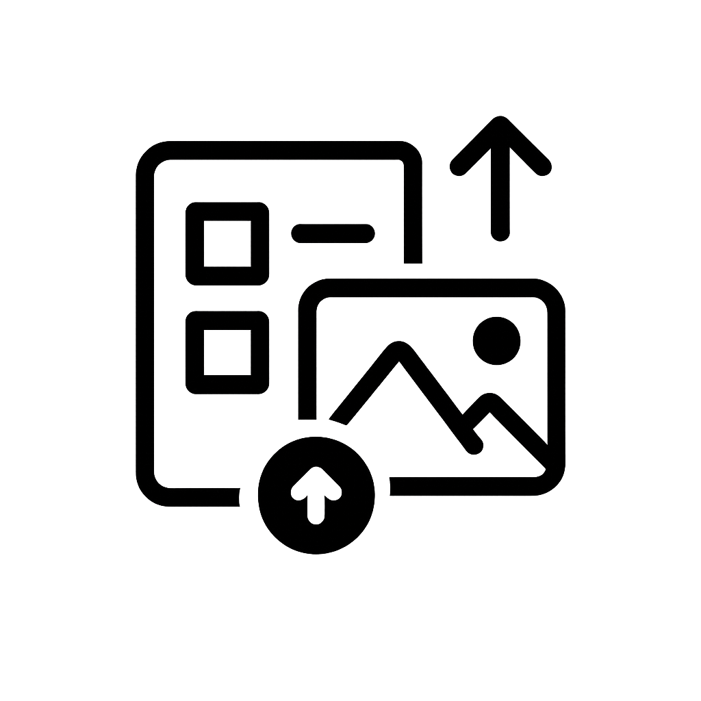 Icono enviar datos y archivos